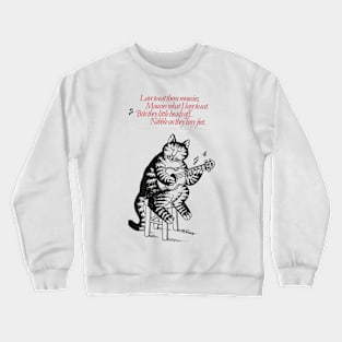 B Kliban Cat Guitar Crewneck Sweatshirt